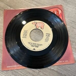 Vintage 1977 RSO Andy Gibb Love is Thicker than Water 45 Rpm Record Vinyl